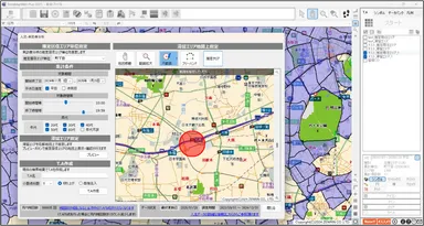 人流データ分析エリア設定イメージ