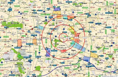 来訪者が少ないが、店舗のターゲットとなる消費者が多く住むエリアのイメージ