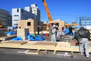 コンペティション会場での建築風景