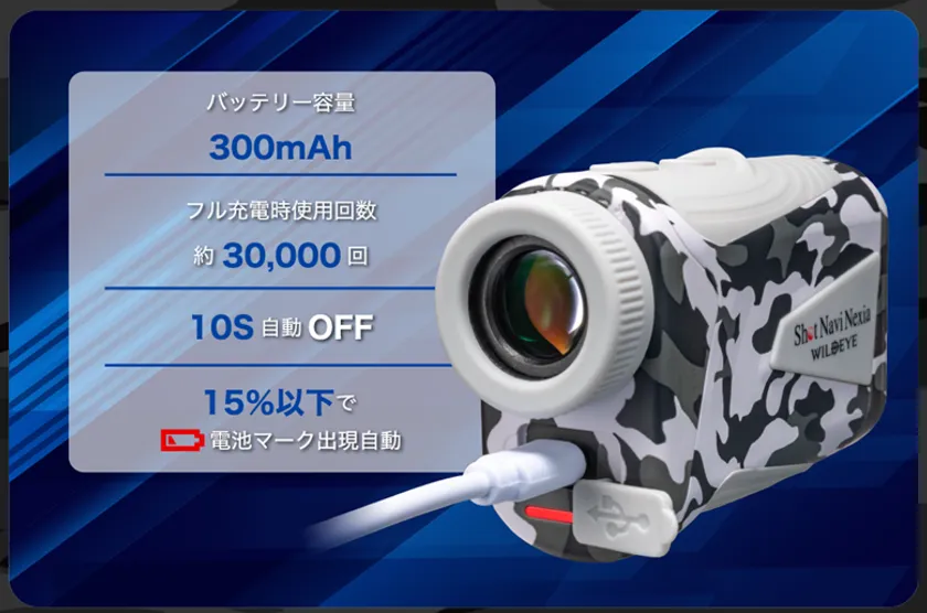 充電式リチウムポリマーバッテリー搭載