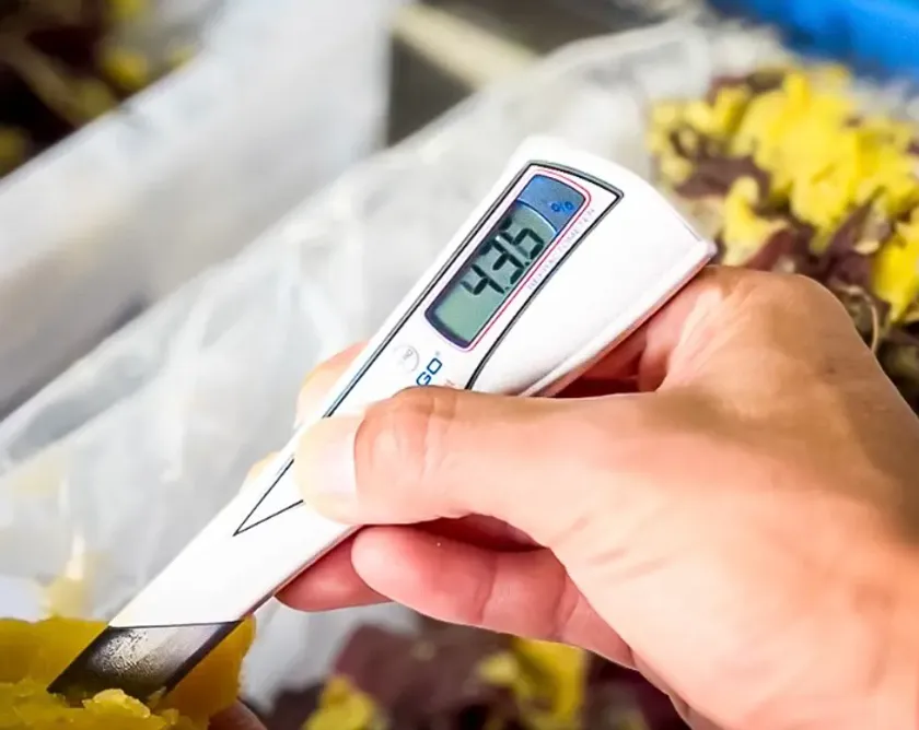 製造工程:糖度を測る