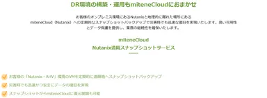 Nutanix遠隔スナップショット　特徴