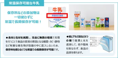 常温保存可能な牛乳について