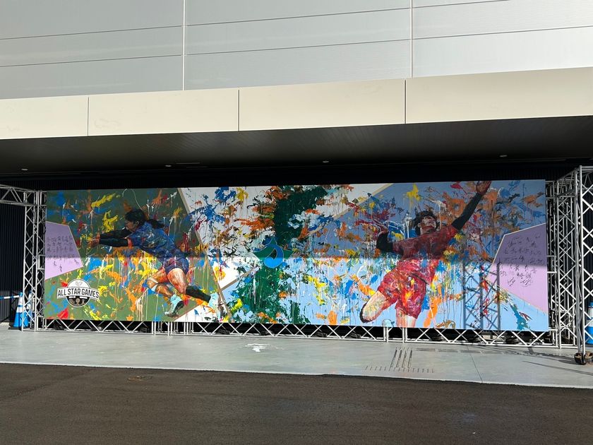 aQ-studio所属アーティスト秋山氏、
SV.LEAGUE ALL STAR GAMES 2024-25 ISHIKAWA
にて巨大壁画を制作！
