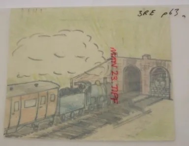 オードリー牧師手描きイラスト 「3だいの機関車―なかよしになった3だい」