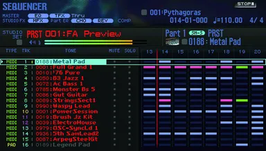 シーケンサー画面