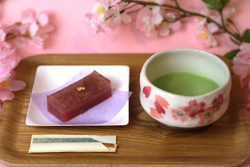 お茶会SET“春~さくら羊羹”/西条園 抹茶カフェ