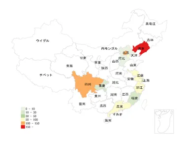図2_中国日系コンビニの地域分布