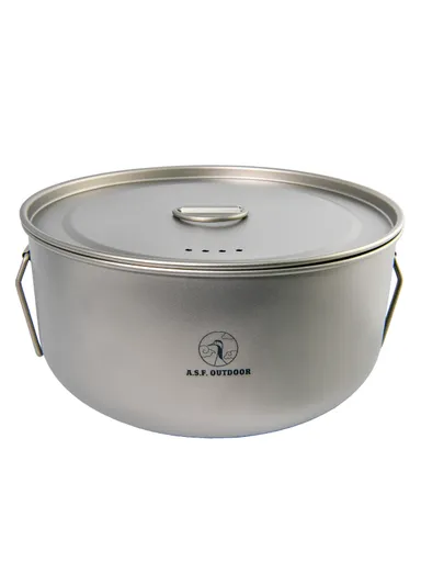 チタン製鍋(新) 蓋付き アウトドアクッカー 1,700ml　商品画像