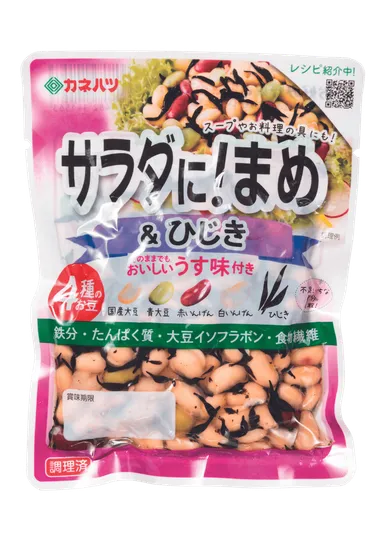サラダに！まめ＆ひじき