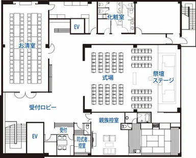 本庄南葬斎センター(2F平面図)