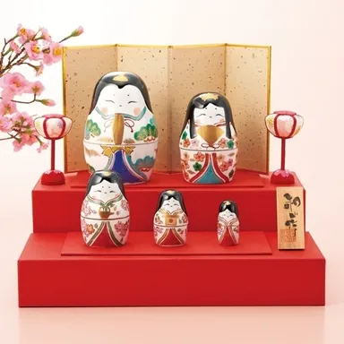 波佐見焼　入れ子雛飾り