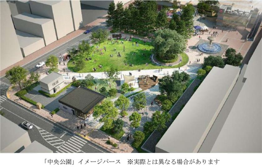 関西初の都市公園リノベーション協定制度を活用し
「居心地が良く歩きたくなる」まちづくりを目指す
「阪神尼崎駅前 中央公園」3月29日（土） 
リニューアルオープン！