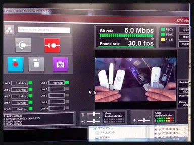 ソチからの映像受信画面