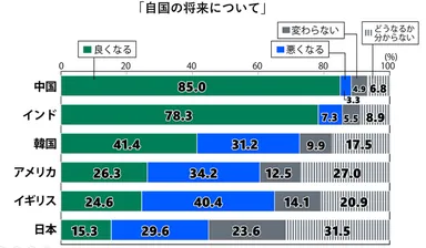 若者は自国の将来に自信がない