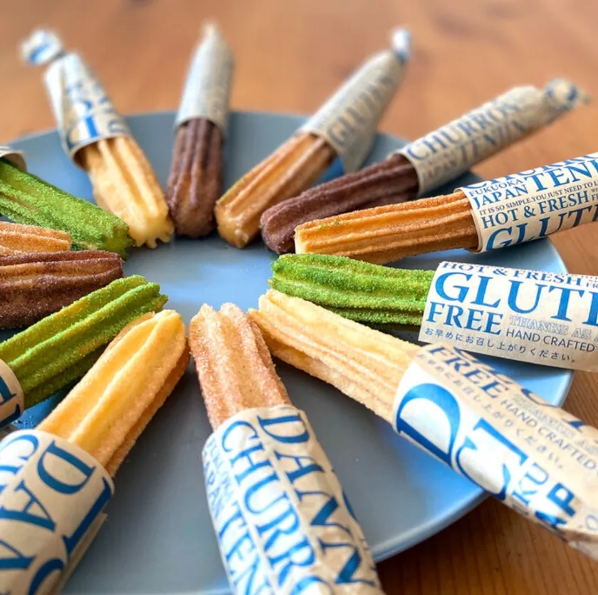 さくさく&もちもち食感の米粉チュロス