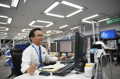 インタビューの様子