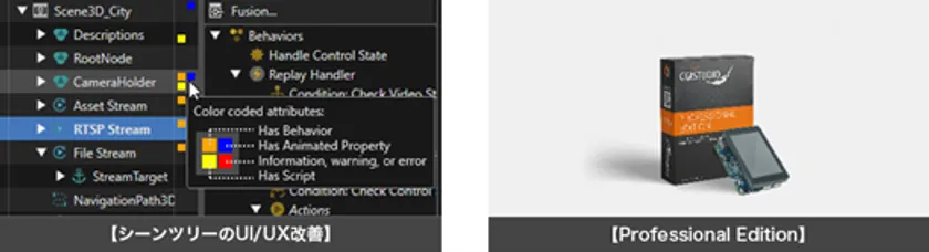 シーンツリーのUI/UX改善、Professional Edition