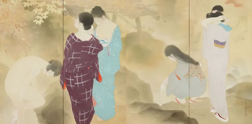 伊東深水《湯の香》昭和2年(1927) 名都美術館蔵【前期】