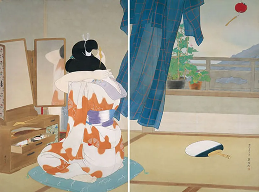 伊東深水《暮方》昭和7年(1932) 個人蔵