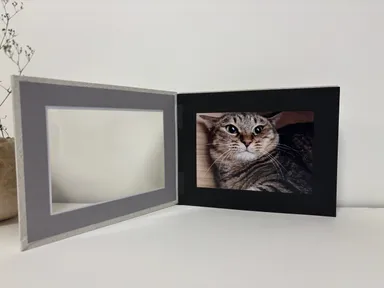 フォトフレーム台紙の見開き