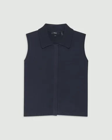 Rounded Cotton Zip Up Vest R 35,200円(税込)