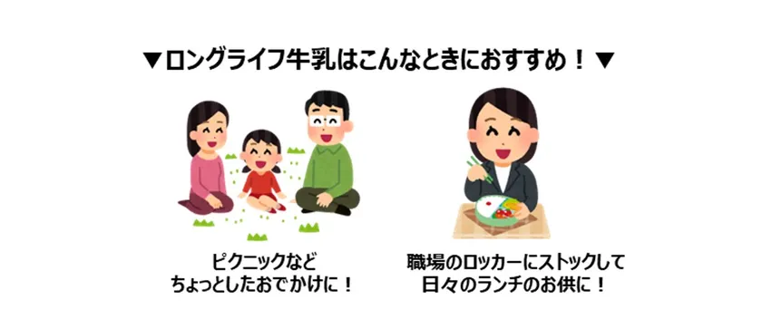 ロングライフ牛乳はこんなときにおすすめ!