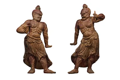 金剛力士立像　右から　阿形、吽形　平安時代・12世紀　東京国立博物館蔵　通年展示　本館11室