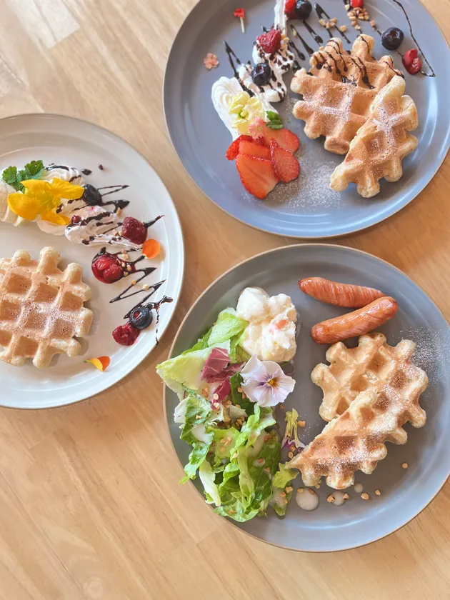安心安全美味しい無添加ワッフルのプレート