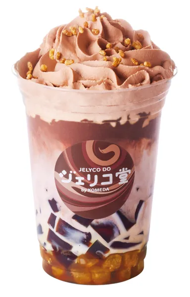 珈琲ジェリー＆ミルクココア(「チョコホイップ変更」＋「玄米あられ」＋「わらびもち」)