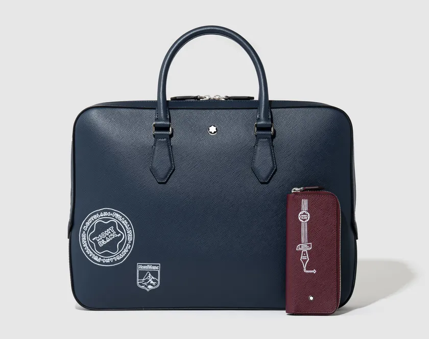 ナイジェルグラフのイラストをあしらったレザーグッズ