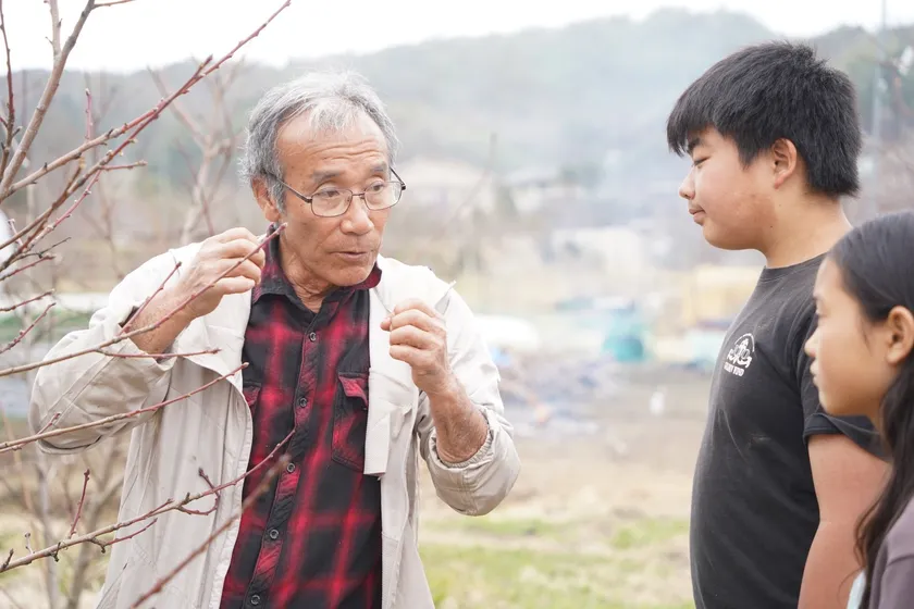 桃農家にて職業体験