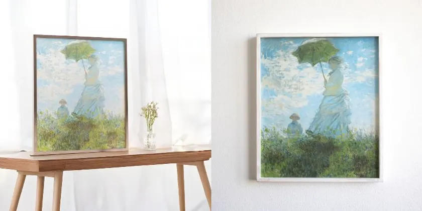 『散歩、日傘をさす女』