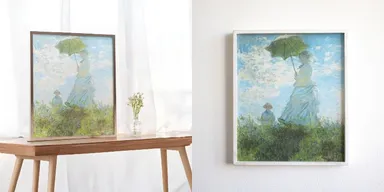 『散歩、日傘をさす女』