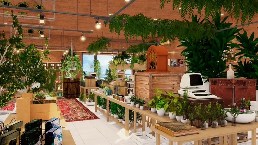 観葉植物エリア(イメージ)