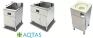 水循環式電気フライヤー「AQTAS」・麺水切り機