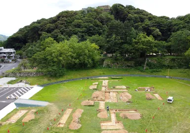 米子城跡三の丸発掘調査現場