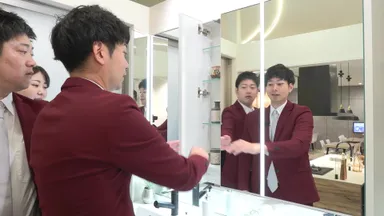 広々とした洗面化粧台