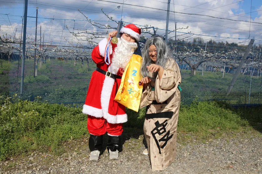 ウォークラリーではそろばん妖怪がお出迎え