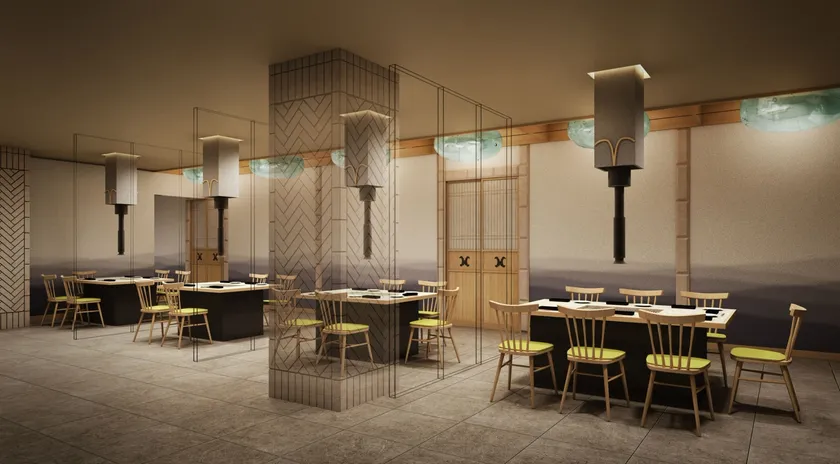 職人が目の前で炭火で焼いて提供するSUMI KITANOJI(イメージ)