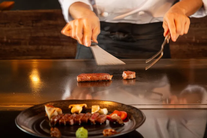 ここでしか楽しめない鉄板焼き