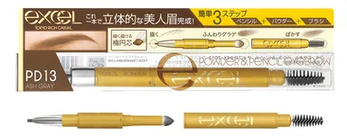 エクセル パウダー＆ペンシル アイブロウＥＸ PD13 （アッシュグレイ） 1,450 円（税抜）