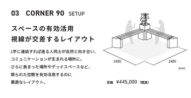 設置事例　03 Corner 90 set up