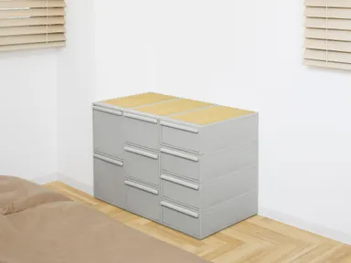 オールグレー×竹製天板