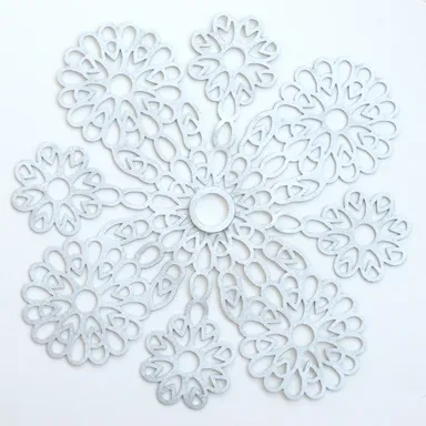 錫のペンダントライト　花2