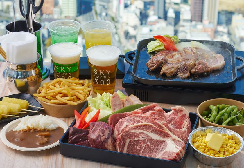 「ハルカスでソラメシ 食べるで↑BBQ」
4月24日（木）オープン！
4月4日（金）からご予約受付開始