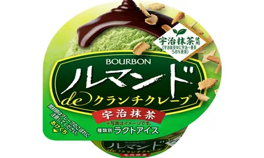 カップアイス「ルマンドdeクランチクレープ宇治抹茶」