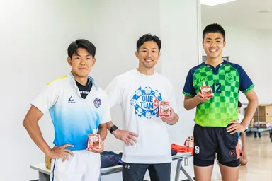 憧れの先輩を間近に