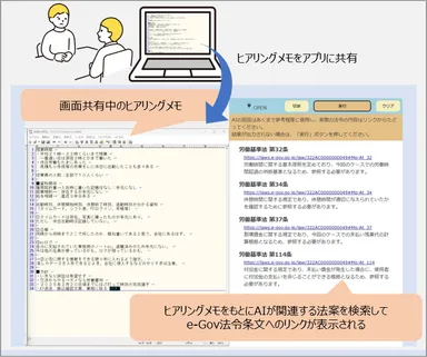 受賞した「リーガルカメラアシスタント」の画面イメージ