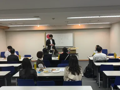 模試終了後の交流会様子